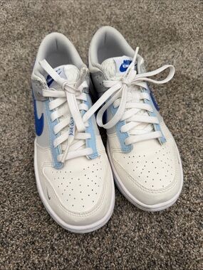Nike Low-Top Sneakers in White and Light Blue